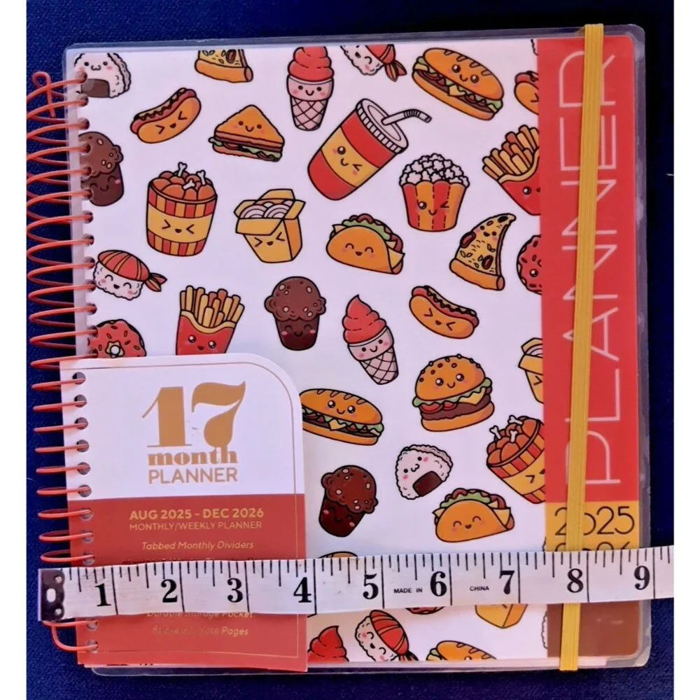 2026 Planner FAST FOODIE Day Weekly Month Planning Note Page Gift